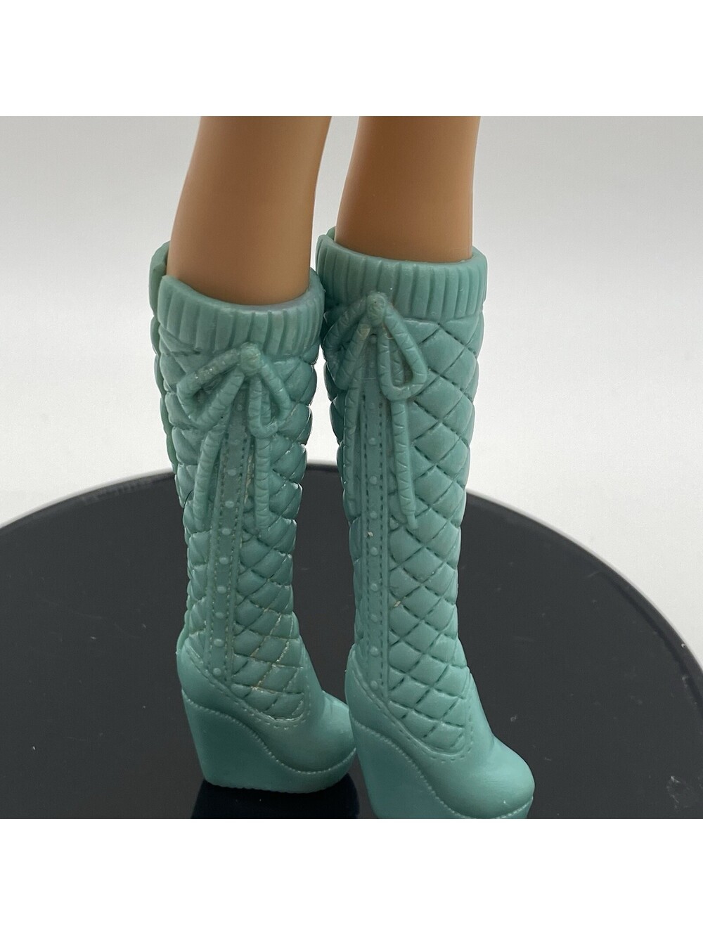 Barbie Boots-Tall Turquoise Lace Up Diamond BootsB4